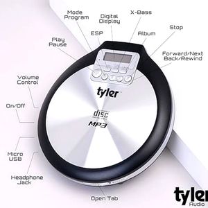 Tyler TDM-01 Portable Compact Disc and MP3 Player